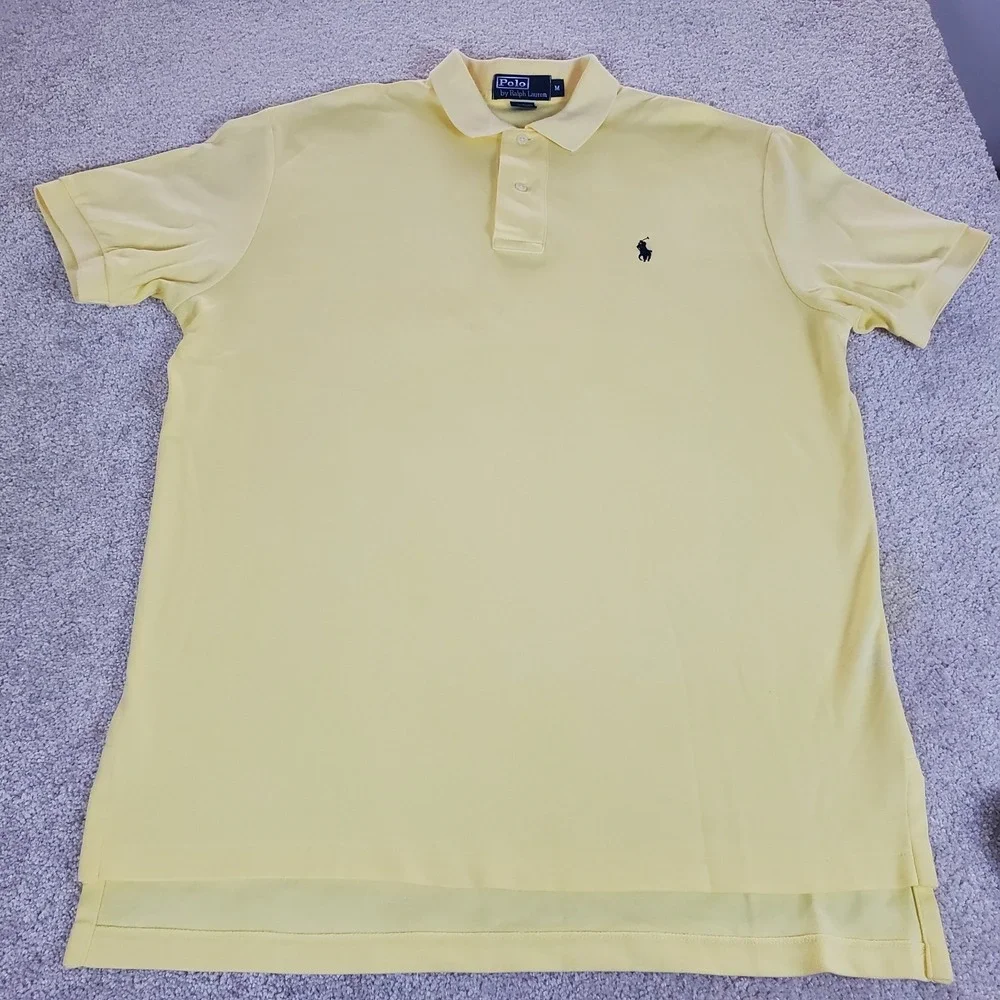Polo Ralph Lauren Men's Polo Shirt Size M Yellow Short Sleeve